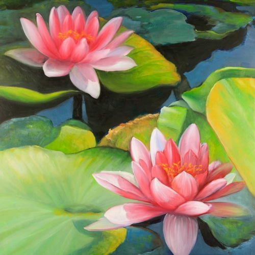 Atelier B Art Studio 아티스트의 Water Lilies and Lotus Flowers작품입니다.