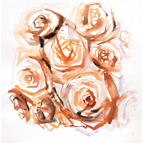 ABSTRACT ROSES WITH SEPIA STYLE