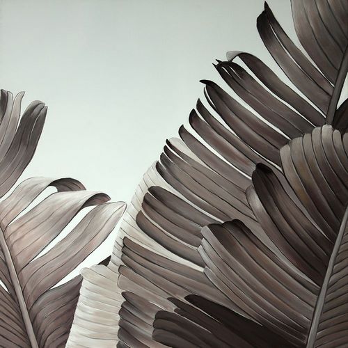 GRAYSCALE TROPICAL LEAVES