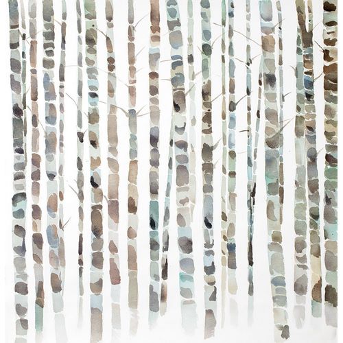 WATERCOLOR BIRCH TREE FOREST