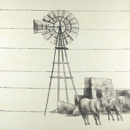 Vintage Old Texas Windmill