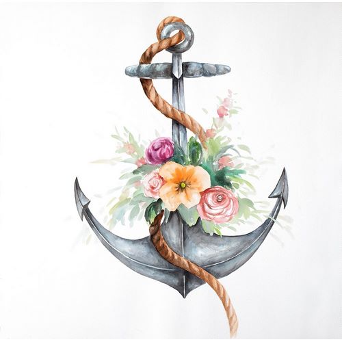BOAT ANCHOR WITH FLOWERS