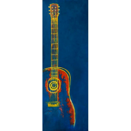 Modern Blue Abstract Guitar