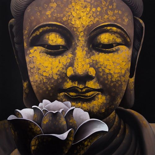THE ETERNAL SMILE OF BUDDHA AND HIS LOTUS