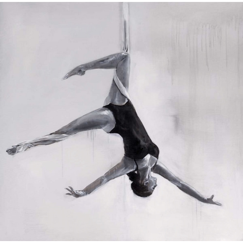 Woman Dancer on Aerial Silks