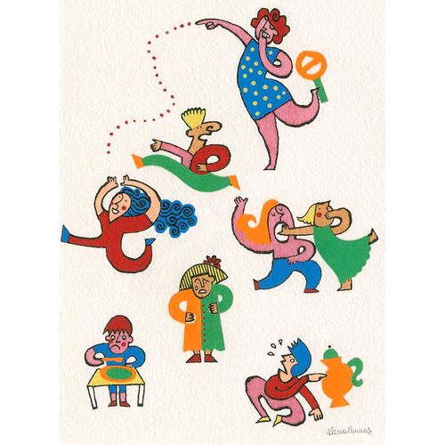 Cannas, Elena 작가의 Children Eating-Playing and Dancing 작품