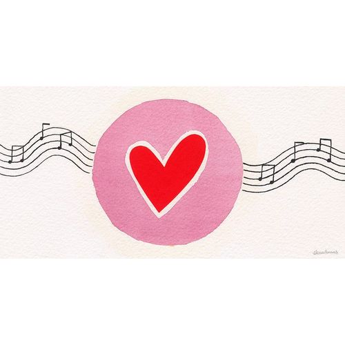 Cannas, Elena 작가의 Read Heart on Music Pentagram 작품
