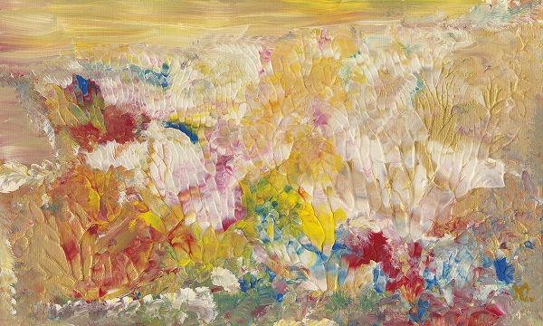 Abstract Yellow Coral Flowers