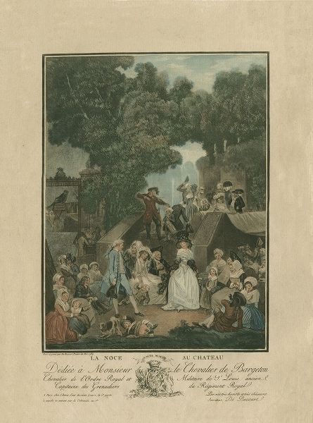 Eighteenth Century Party in the Garden of the french Castle