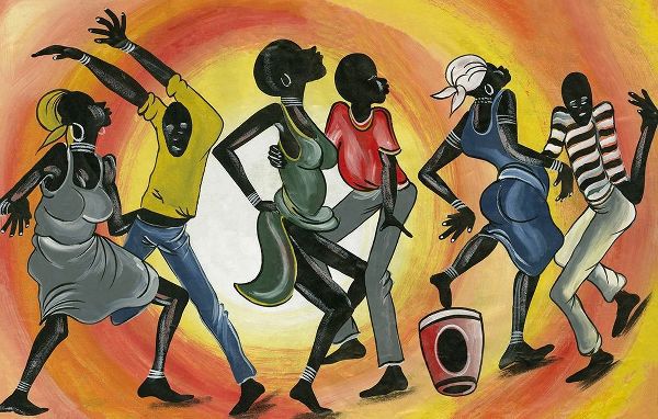 Multicoloured African Dance