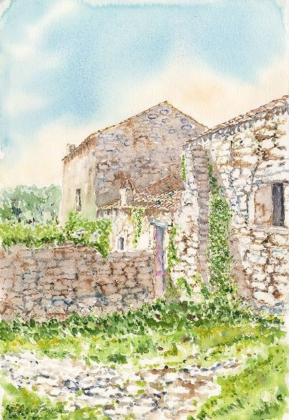 Stone-house-watercolor-italy