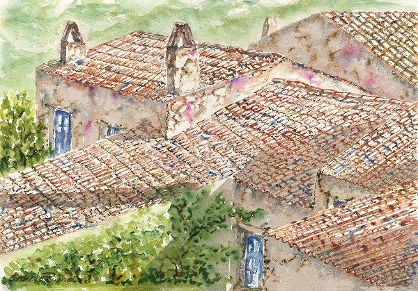 Roofs-shingles-old-town-watercolor