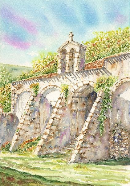 Cross-country-church-watercolor
