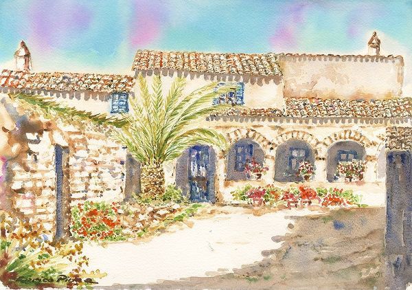 Traditional Farmhouse with arches with Palm