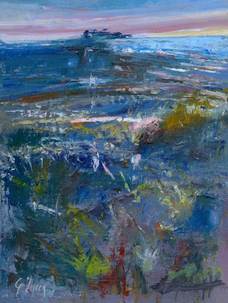 Abstract Landscape in blue sardinia island