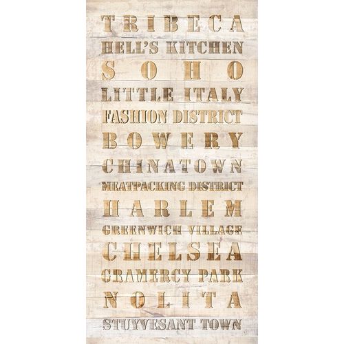 NYC Wooden Districts Sign