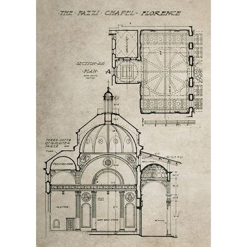Italian Renaissance Architectural Section Chart Ib