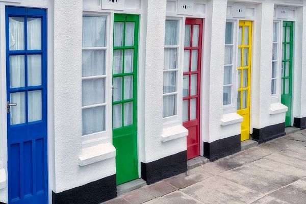 Colorful doors in St Ives. Cornwall, England.