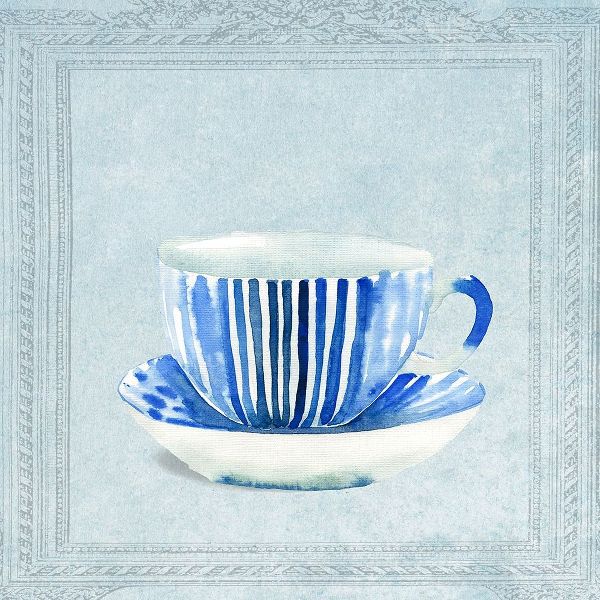 Lovely Blue Striped Tea Cup