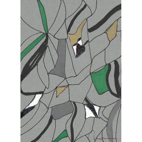 Abstract Grey and Green