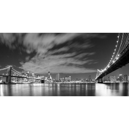 Brooklyn and Manhattan Bridge at Night II