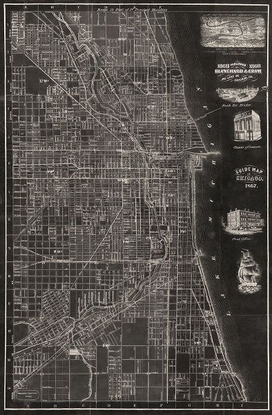 Antique Map of Chicago