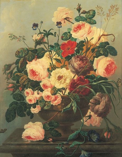 Antique Floral Vase