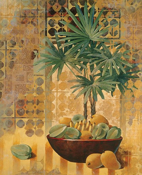Potted Palm with Fruit I