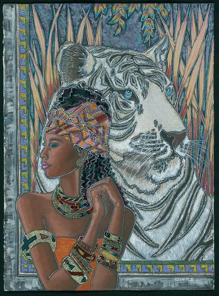 Nubian Princess and Tiger