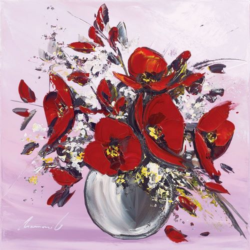 Bouquet de fleurs rouges III