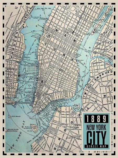 New-York City Map, 1889