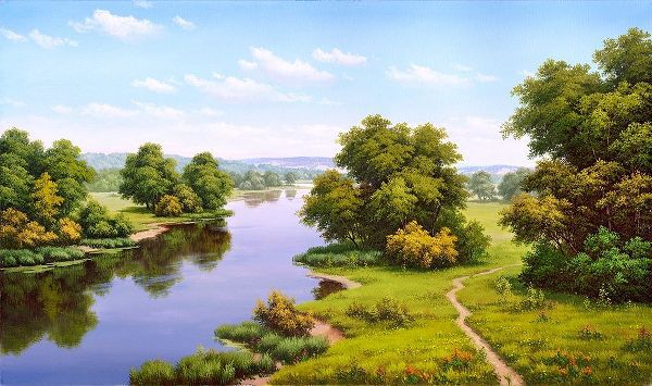 Landscape with the river
