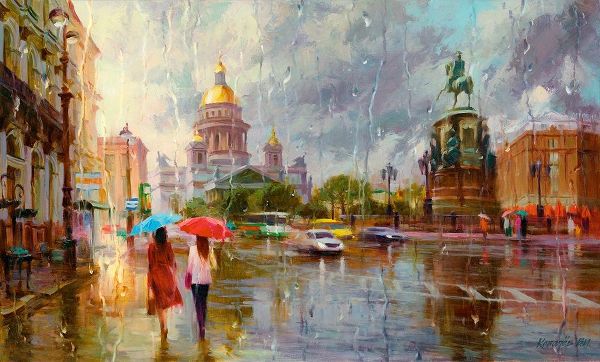 Summer rain in St. Petersburg