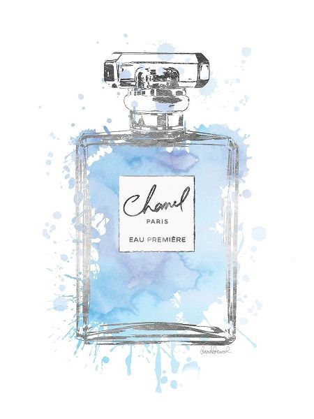 Silver Inky Perfume in Blue