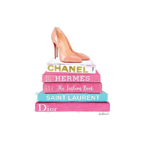 Pink Bookstack with shoes