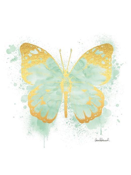 Butterfly Gold and Mint
