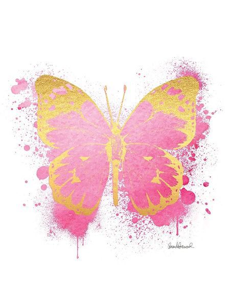 Butterfly Gold and Pink
