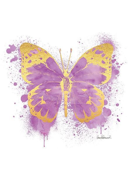 Butterfly Gold and Purple