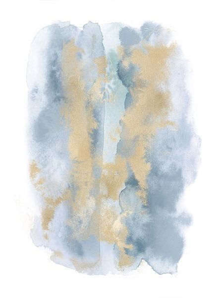 Soft Blue Mist With Gold I
