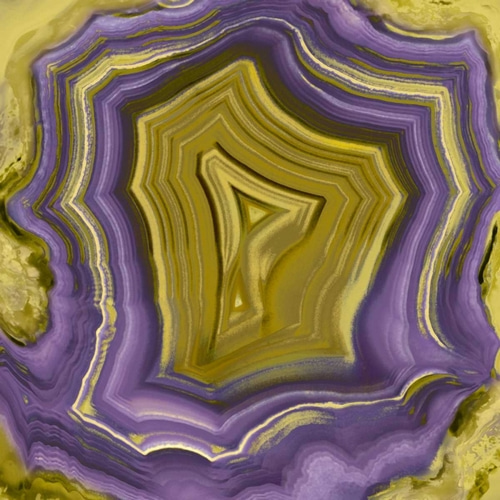 Agate in Purple and Gold I