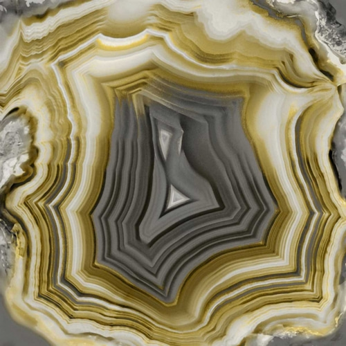 Agate in Gold and Grey