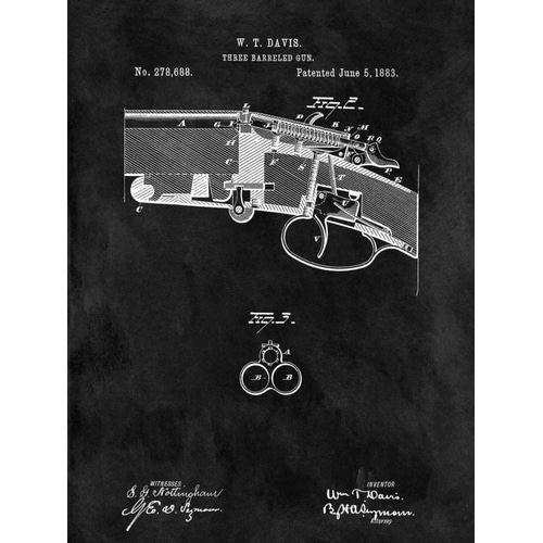 Three Barreled Gun - 1883-Black