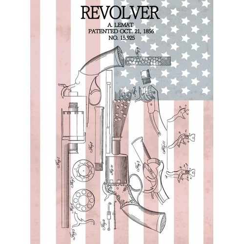 Revolver and Flag - 1856
