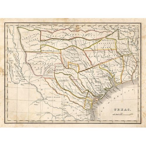 Texas historical map
