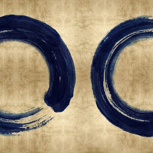 Blue Zen Circle on Gold II