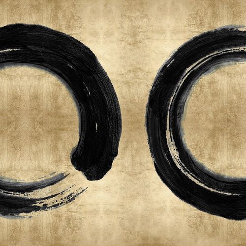 Black Zen Circle on Gold II