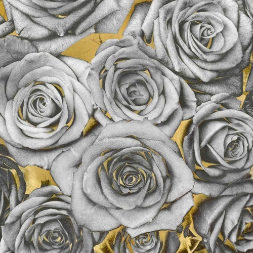 Roses - Silver on Gold