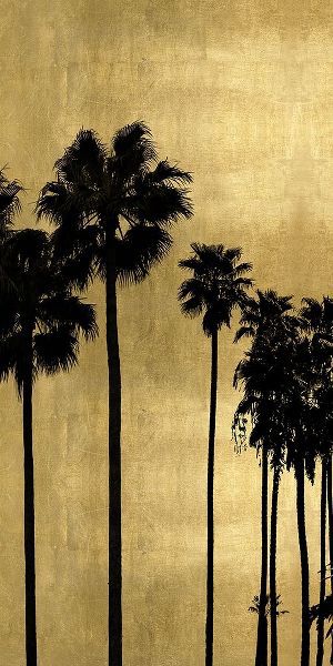Palm Silhouette on Gold I