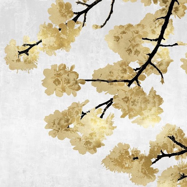 Gold Blossoms on White II