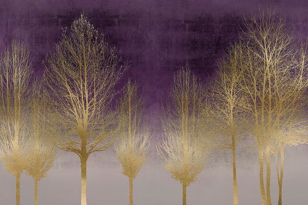Gold Forest on Purple